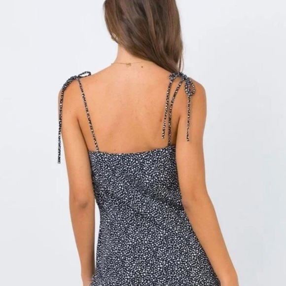 Princess Polly Charley dot pattern tie strap mini dress 772 - Picture 3 of 12